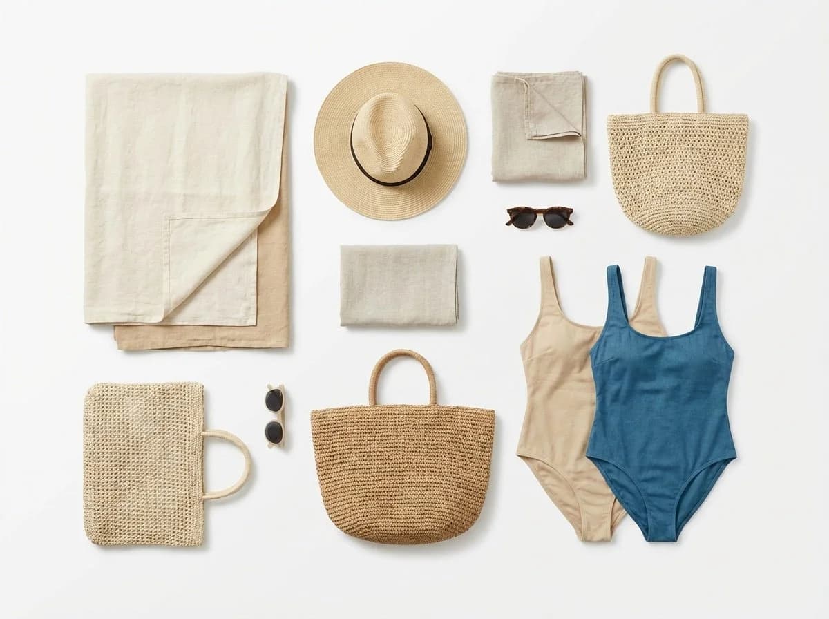 Swimwear — Swimsuits · Bikinis · Board shorts, produced by the Belle Vouz group