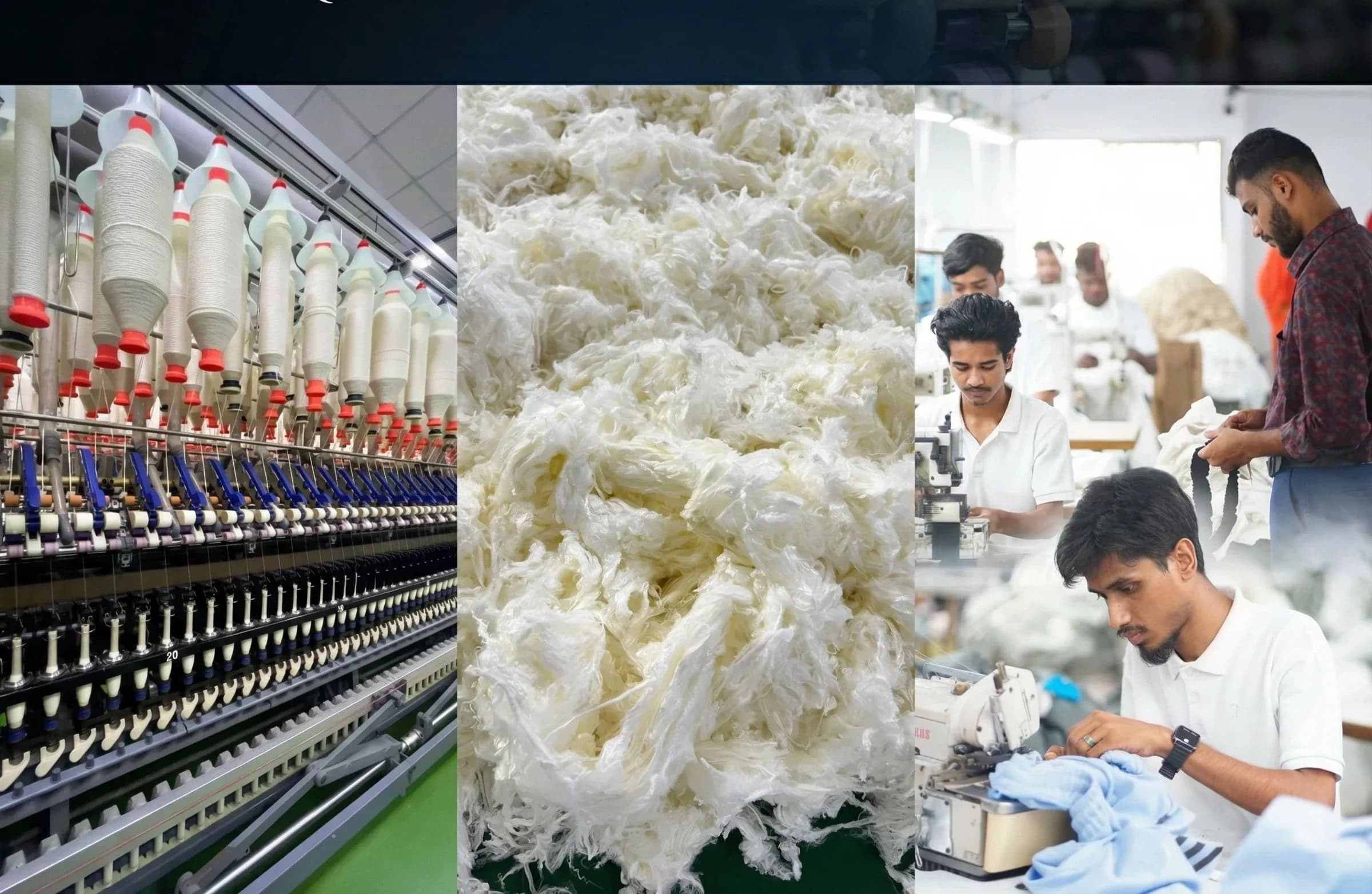 Inside a Belle Vouz group facility — spinning, knitting and the sewing floor